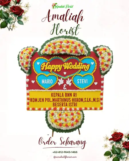 Papan Bunga Pernikahan Cingcin